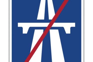 Geschwindigkeitsüberschreitung – Verkehrszeichen „Ende der Autobahn“ – Bedeutung