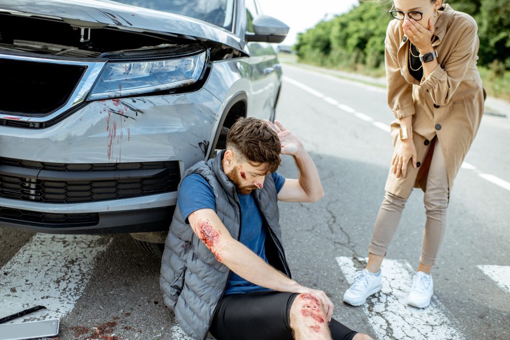 Verkehrsunfall mit Fußgänger - nicht auf dem kürzesten Weg die Fahrbahn überquert