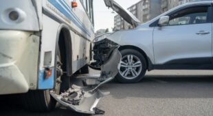 Verkehrsunfall – Kollision zwischen anfahrenden Bus und einem einscherenden Fahrzeug