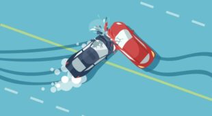 Verkehrsunfall zwischen Linksabbieger mit einem verbotswidrig überholenden Kraftfahrzeug