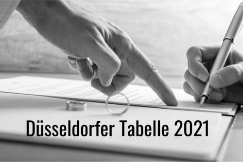 Unterhalt 2021 - Düsseldorfer Tabelle