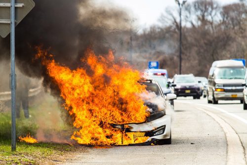 Haftung für in Brand geratenes Fahrzeug - Betriebsgefahr