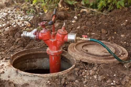 Baustellenabsicherung eines Hydranten - Pkw-Kollision