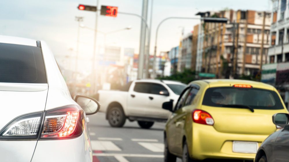 Verkehrsunfall bei einem doppelten Abbiegevorgang