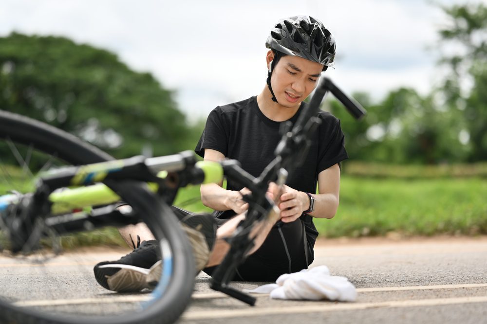 Unfall zwischen Fahrradfahrern - Sicherheitsabstand Unfall zwischen Fahrradfahrern - Sicherheitsabstand
