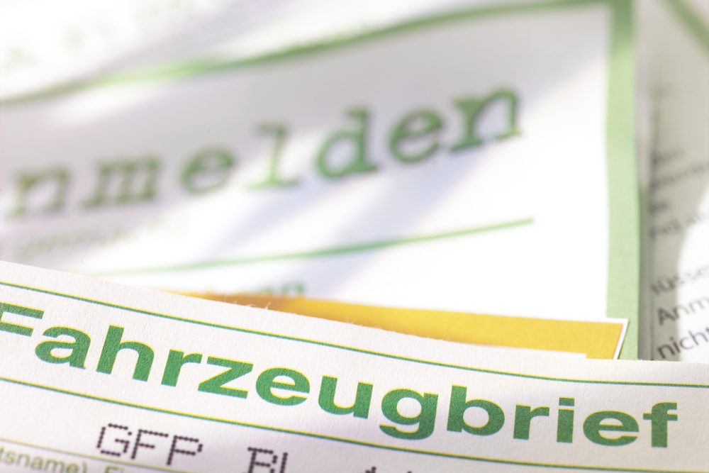 Vehicle,Title Gebrauchtwagenkauf: Übergabe Zulassungsbescheinigung Teil II bei Abholung