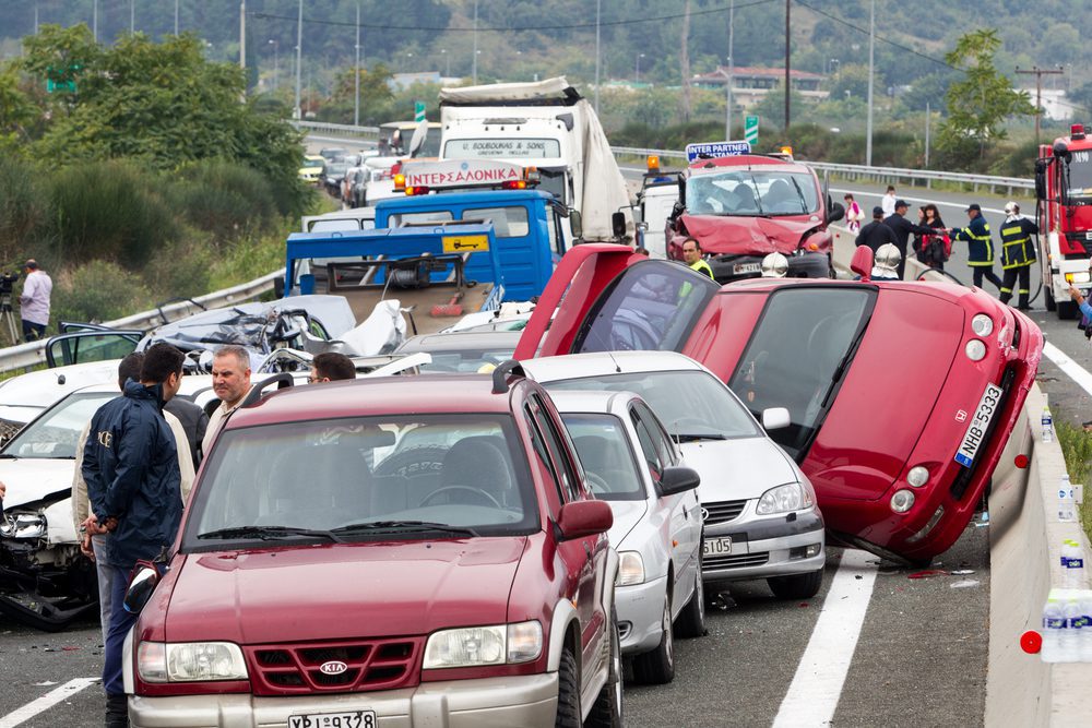 Veria,,Greece,-,October,,5,,2014:a,Large,Truck,Crashed,Into Auffahrunfall