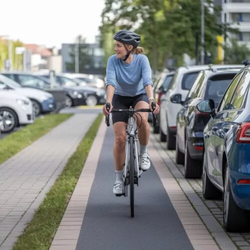 Türöffnungsunfall zwischen Radfahrerin und Pkwfahrer